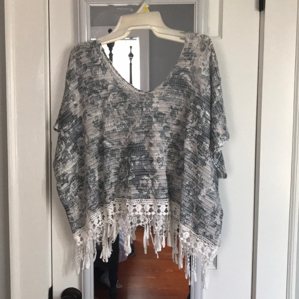 Aeropostale Oversized Poncho Shirt